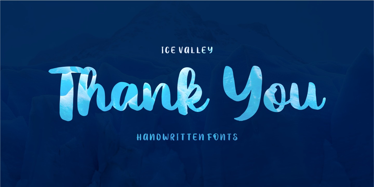 Beispiel einer Ice Valley Regular-Schriftart